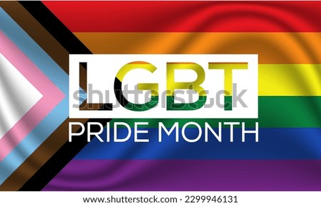 LGBTQ Pride month is observed every year in June,  Vector illustration