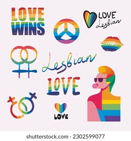 Juego de Desfile del Orgullo LGBTQ. Imagen vectorial de un desfile del orgullo gay. Un grupo de personas participando en el desfile del Orgullo Gay. comunidad LGBT