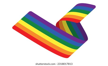 LGBTQ pride rainbow flag wave. Pride design Element for banner. Vector EPS10.