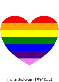 lgbtq+ pride rainbow heart vector
