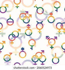 LGBTQ pride - seamless vector repeat pattern. Surface Pattern for wrappings, fabric, packaging and other print and design projects