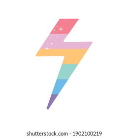 lgbtq pride thunder on a white background vector illustration design