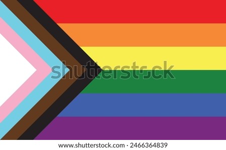 lgbtq progress pride flag, lgbtq progress pride flag vector illustration.