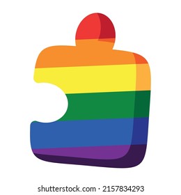 lgbtq puzzle game piece icon