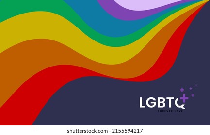 THE LGBTQ rainbow abstract background in vector, illustration. homosexual, gay community, tolerant LGBTQ society, Lesbians and gays for LGBTQ concept