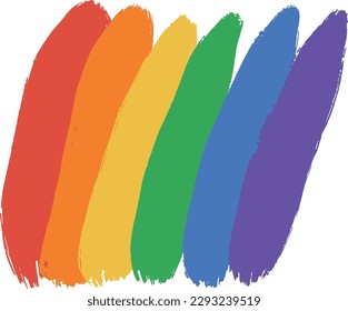 LGBTQ rainbow colors vector isolated on white background