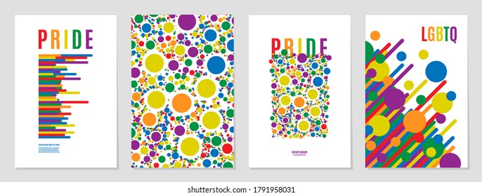 Lgbtq rainbow flag freedom family, gay, bisexual and lesbian community, pride pattern on white background, colorful cover vector illustration design.