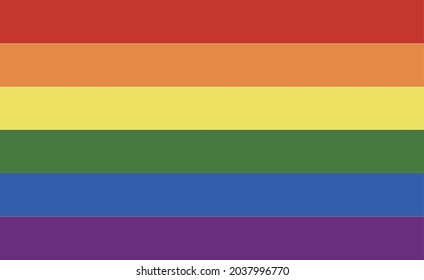 El vector de bandera arcoíris LGBTQ en capas separadas representa diferentes sexos e identidad de género. y el movimiento LGBTQ también un símbolo de derechos humanos, derechos de la minoría, igualdad, humanidad y libertad