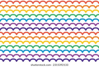 LGBTQ rainbow pride vector background, on White Color, illustration.