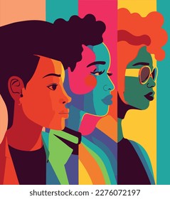 ilustración vectorial de representatividad lgbtq. diseño moderno