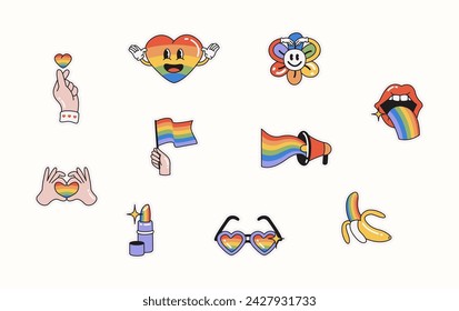 LGBTQ Sticker Vector Illustration in Flat Style
