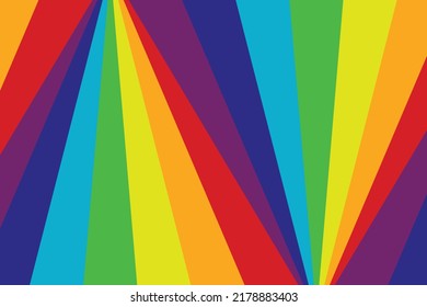 LGBTQ symbol background. Colorful rainbow wallpaper. Pride LGBTQ+ flag. Rainbow striped background.