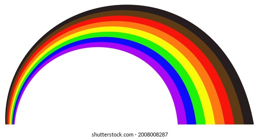 LGBTQ+ symbol Rainbow pride flag  New design vector illustration Isolated on white background