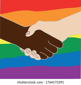LGBTQ. Symbols of tolerance and equality between people