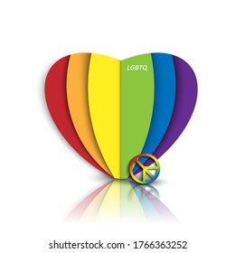 LGBTQ  Tag label  badge. Open homosexuality