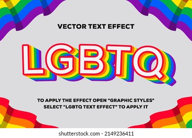 Efecto de texto LGBTQ totalmente editable