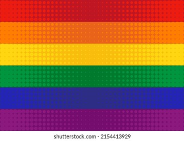 LGBTQ traditional rainbow flag for pride month celebration. Background for social media post, stories, poster, card, banner. Vector flat style Illustration.