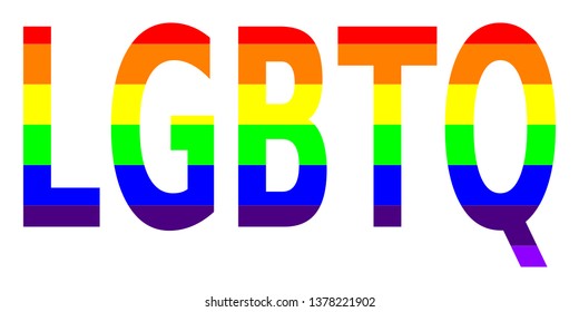 Lgbtq Vector Design Composition Rainbow Flag Stock Vector (Royalty Free ...