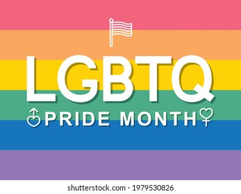 LGBTQ vector poster design. Pride month.