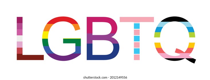 Lgbtq Word Banner Vector Illustration Isolated Stock Vector (Royalty ...