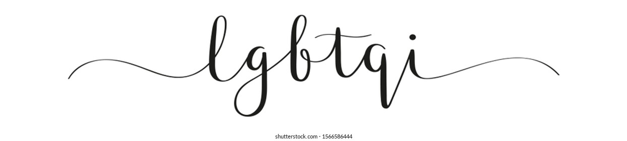 LGBTQI black vector brush calligraphy banner