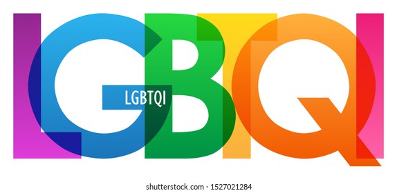 LGBTQI colorful rainbow vector typography banner
