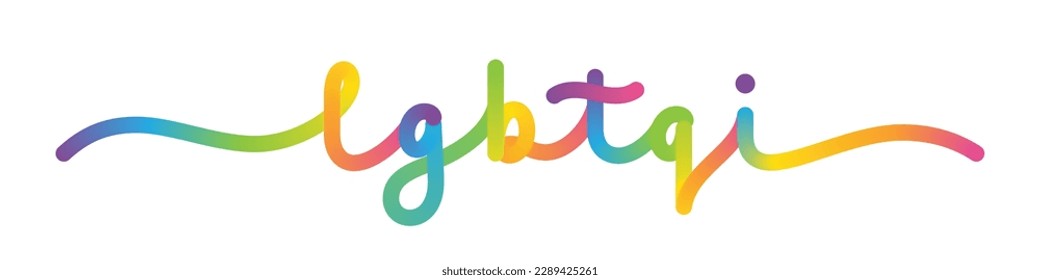 LGBTQI-Vektormonoline-Banner mit Regenbogenverlauf