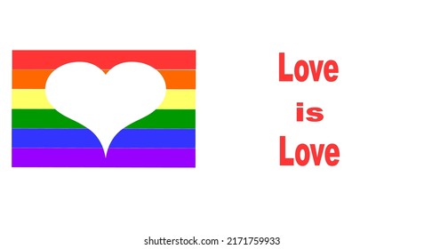 Lgbtqia Flag Vector Heart Inside Phrase Stock Vector (Royalty Free ...