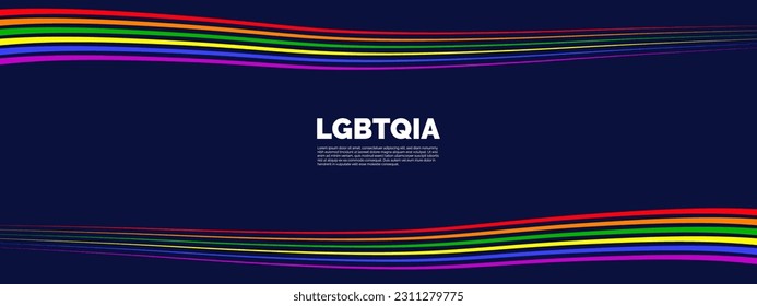 LGBTQIA Frohes Pride Month Banner. Pride-Banner mit LGBTQ+-Hintergrund