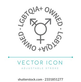 Symbol der LGBTQIA-eigenen Business-Vektorgrafik