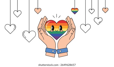 Lgbtqia pride month celebration symbolizing love and acceptance for all people
