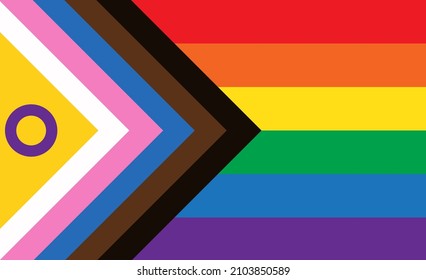 LGBTQIA Pride Symbol. Gender Identity Sign. Pride Month. Vector Illustration Design Element For Leaflet, Magnet, Sticker, Booklet.