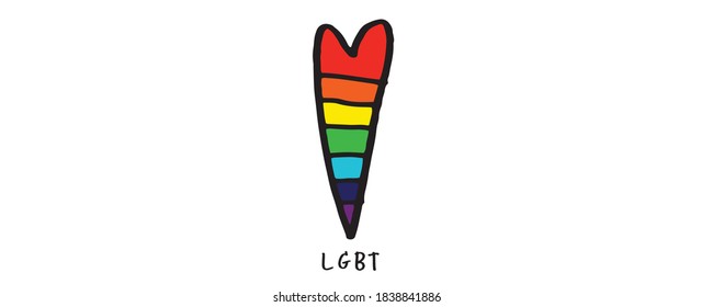 LGBT,Dibujo de doodles a mano con vectores lgbt el amor es el amor, gays, lesbianas, transexuales, bisexuales