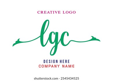 O logotipo de letras LGC é simples, fácil de entender e confiável