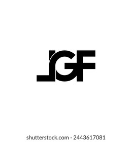 diseño del logotipo del monograma inicial de la letra lgf