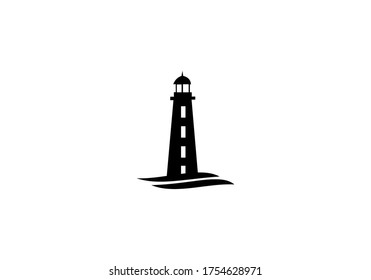 diseño vectorial del logotipo de la torre de la lgihthouse