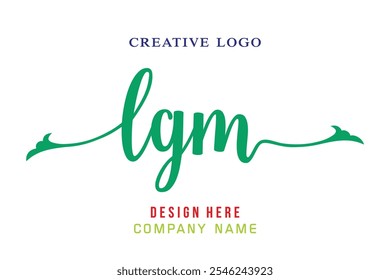 Logotipo de letras LGM es simple, fácil de entender y autorizado