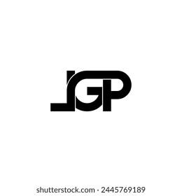 lgp lettering initial monogram logo design