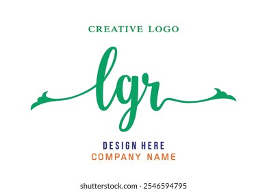 Logotipo de letras LGR es simple, fácil de entender y autorizado
