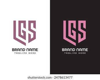 Plantilla de diseño de logotipo de letra LGS