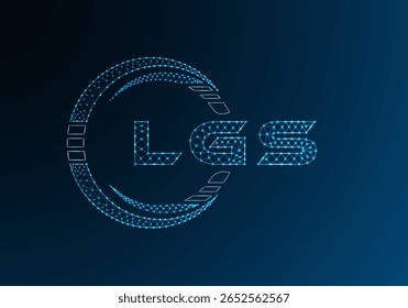 Diseño de Vector de logotipo de letra polivinílica baja LGS. Diseño de logotipo de polietileno inferior de LGS. Logotipo de poliéster bajo.