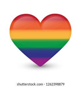 LGTB Heart Love Emoji Icon Object Symbol Gradient Vector Art Design Cartoon Isolated Background 