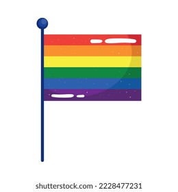 lgtbi flag in pole icon