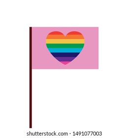 Lgtbiq flag design, Pride equality freedom love and community theme Vector illustration
