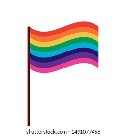 Lgtbiq flag design, Pride equality freedom love and community theme Vector illustration