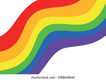 Lgtbq flag on white background.