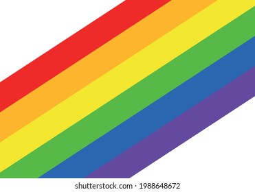 Lgtbq flag on white background.