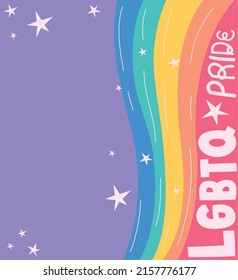 lgtbq and pride illustration in a rainbow