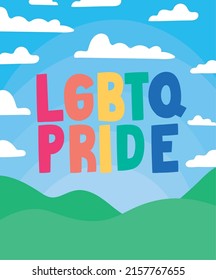 lgtbq and pride poster on sky