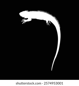 lguana vector animal illustration black background